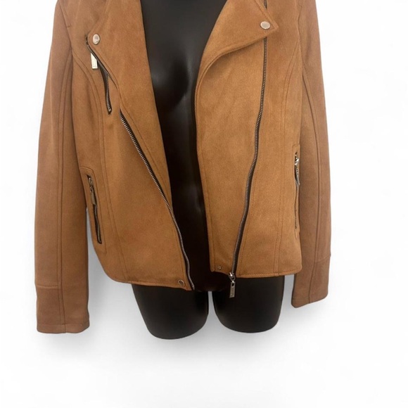 Jou Jou Jackets & Blazers - Jou Jou Women's Camel Faux Suede Jacket
